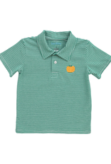 Itsy Bitsy Green Stripe Pumpkin Polo