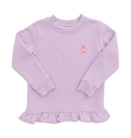 Itsy Bitsy Lavender Ballet Slipper Ruffle Sweatshirt