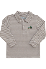 Itsy Bitsy LS Brown Stripe Tractor Polo