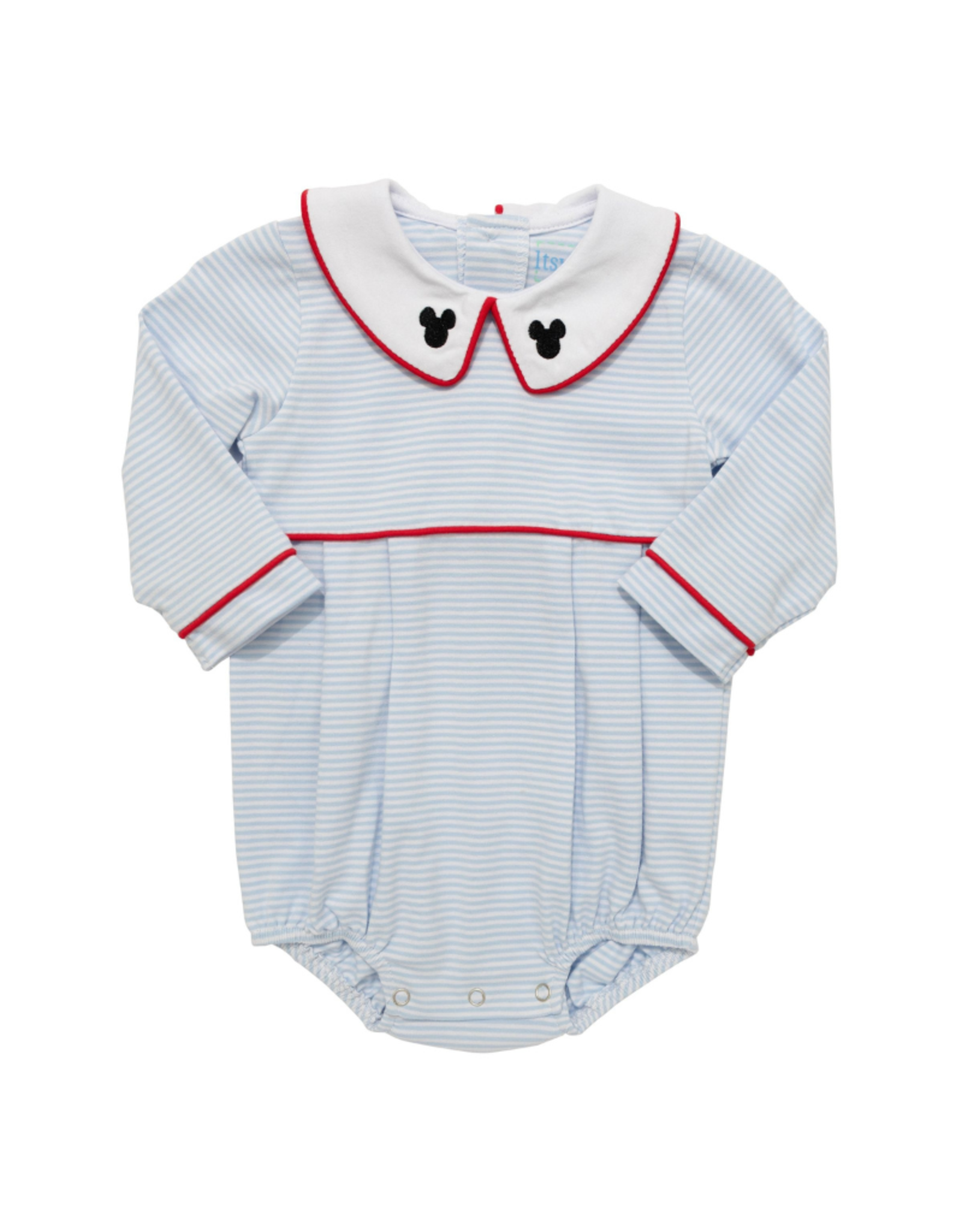 Itsy Bitsy Blue Stripe LS Mickey Mouse Bubble