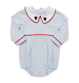 Itsy Bitsy Blue Stripe LS Mickey Mouse Bubble