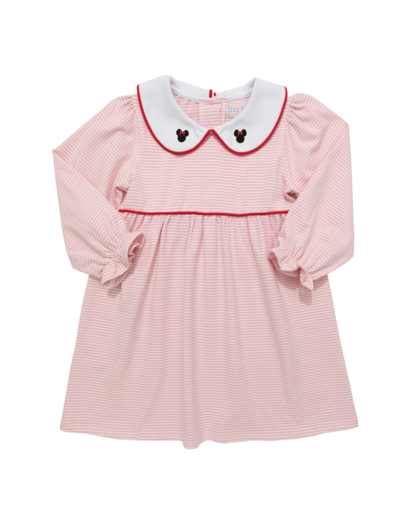 Itsy Bitsy Pink Stripe LS Minnie Mouse Dress
