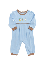 Itsy Bitsy Blue Stripe Mallard Trio Romper