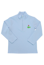 Itsy Bitsy Blue/White Stripe 1/4 Zip Pullover- Golf