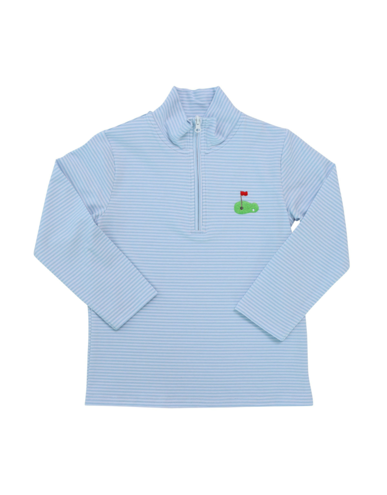 Itsy Bitsy Blue/White Stripe 1/4 Zip Pullover- Golf