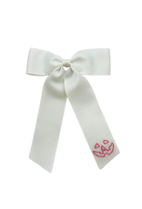 Hallie Sobie Co. Hand Stitched Bow, Pink Jack O'Lantern