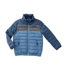 Prodoh Puffer Jacket, Dark Denim Colorblock