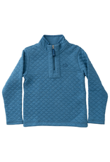 Prodoh Quilted Zip Pullover, Copen Blue