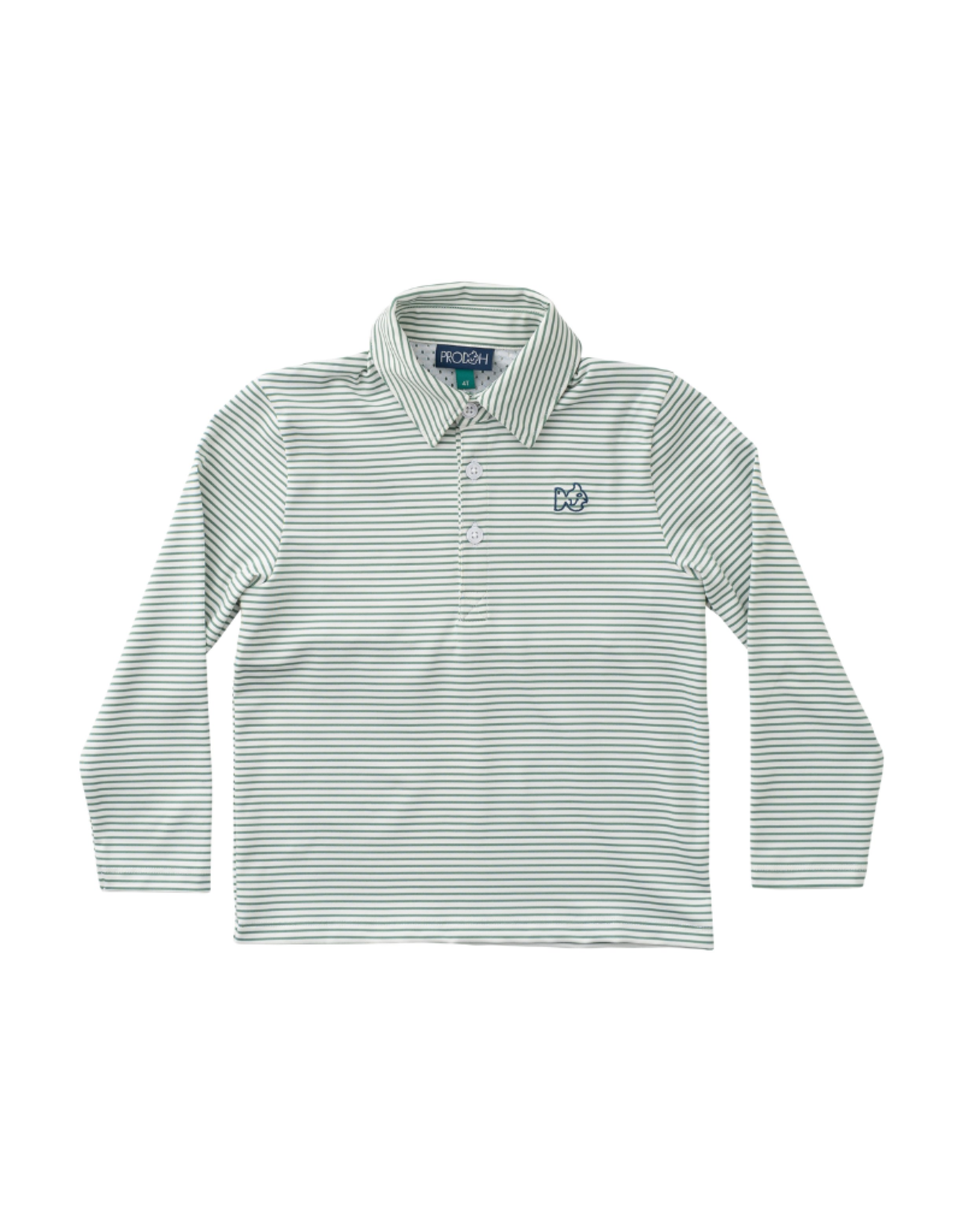 Prodoh LS Pro Performance Polo, Frosty Spruce Stripe