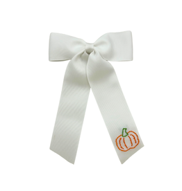 Hallie Sobie Co. Hand Stitched Bow, Pumpkin