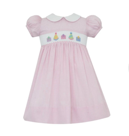 Petit Bebe Birthday Girl's Pink Gingham Dress
