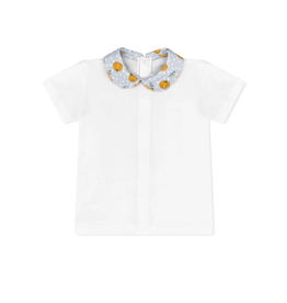 LullabySet Sibley Shirt - Legacy White, Pumpkin Patch Delight