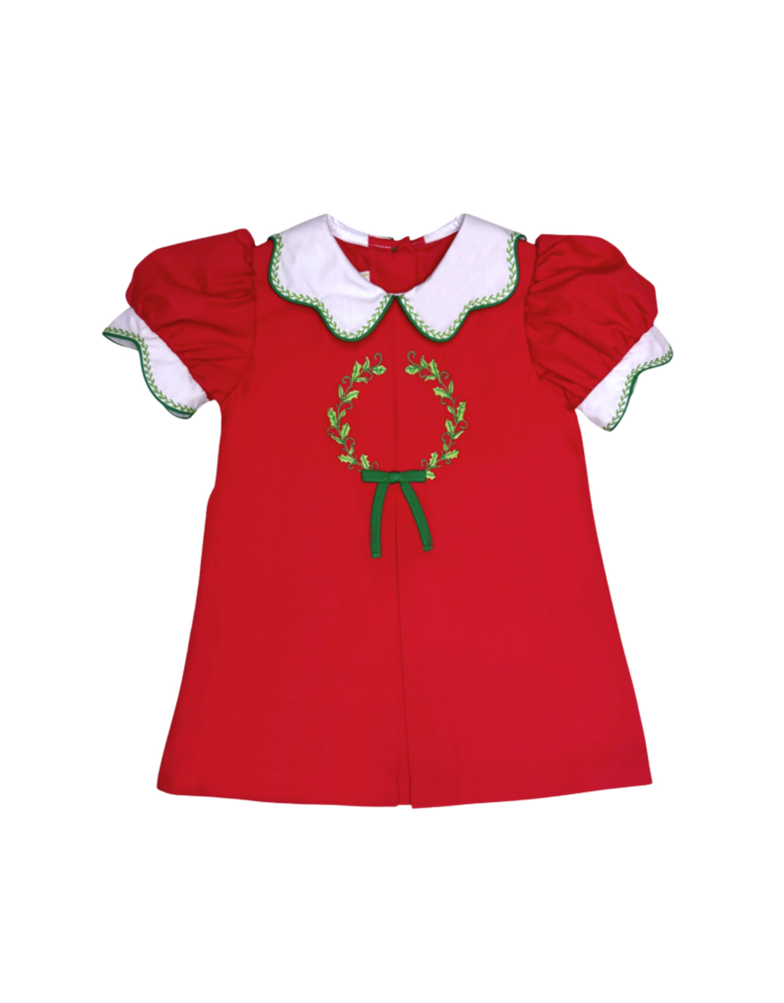 Zuccini Wreath Ella Dress, Red Broadcloth