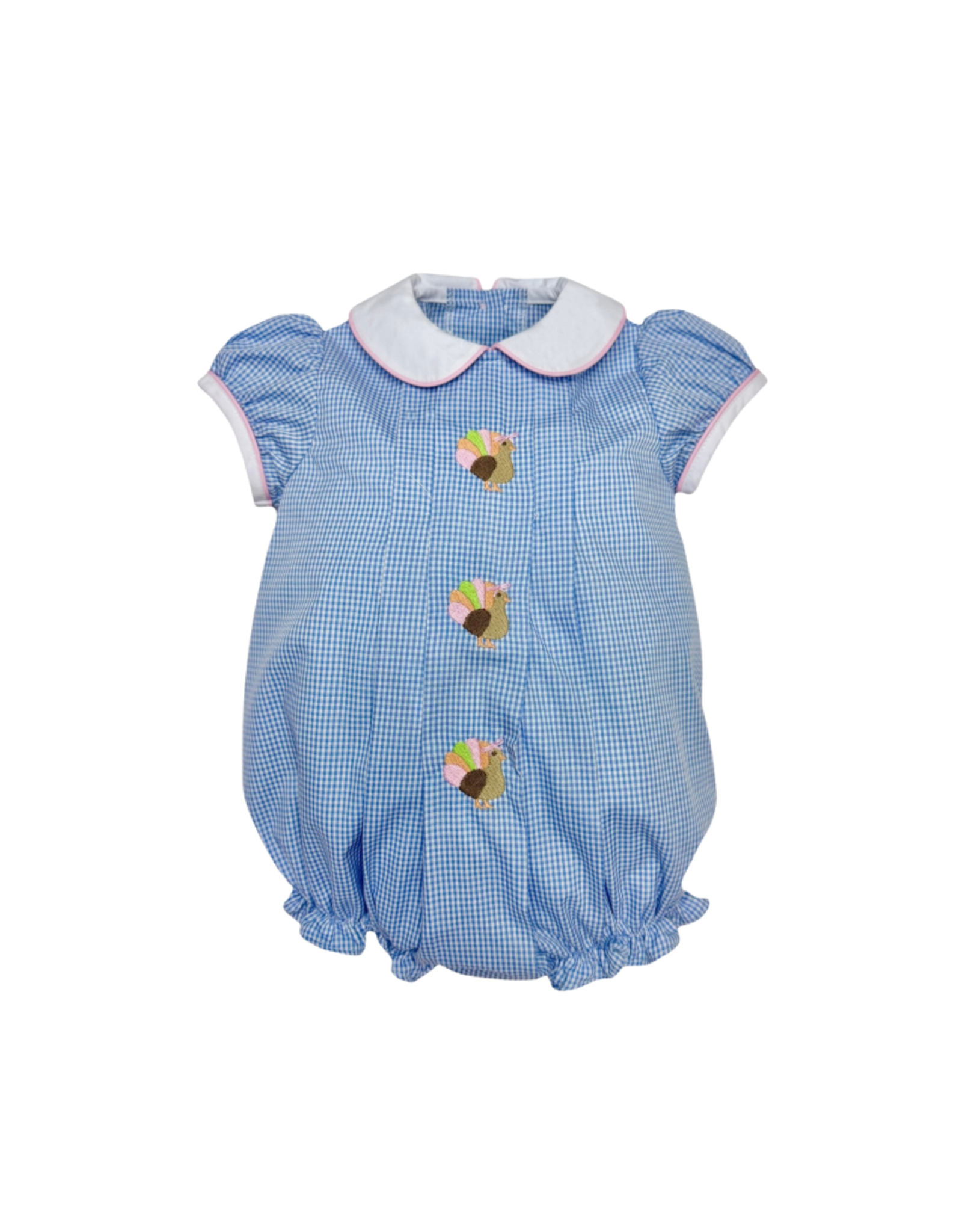 Zuccini Turkey Sybil Bubble, Periwinkle Mini Gingham