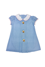 Zuccini Turkey Robyn Dress, Periwinkle Mini Gingham