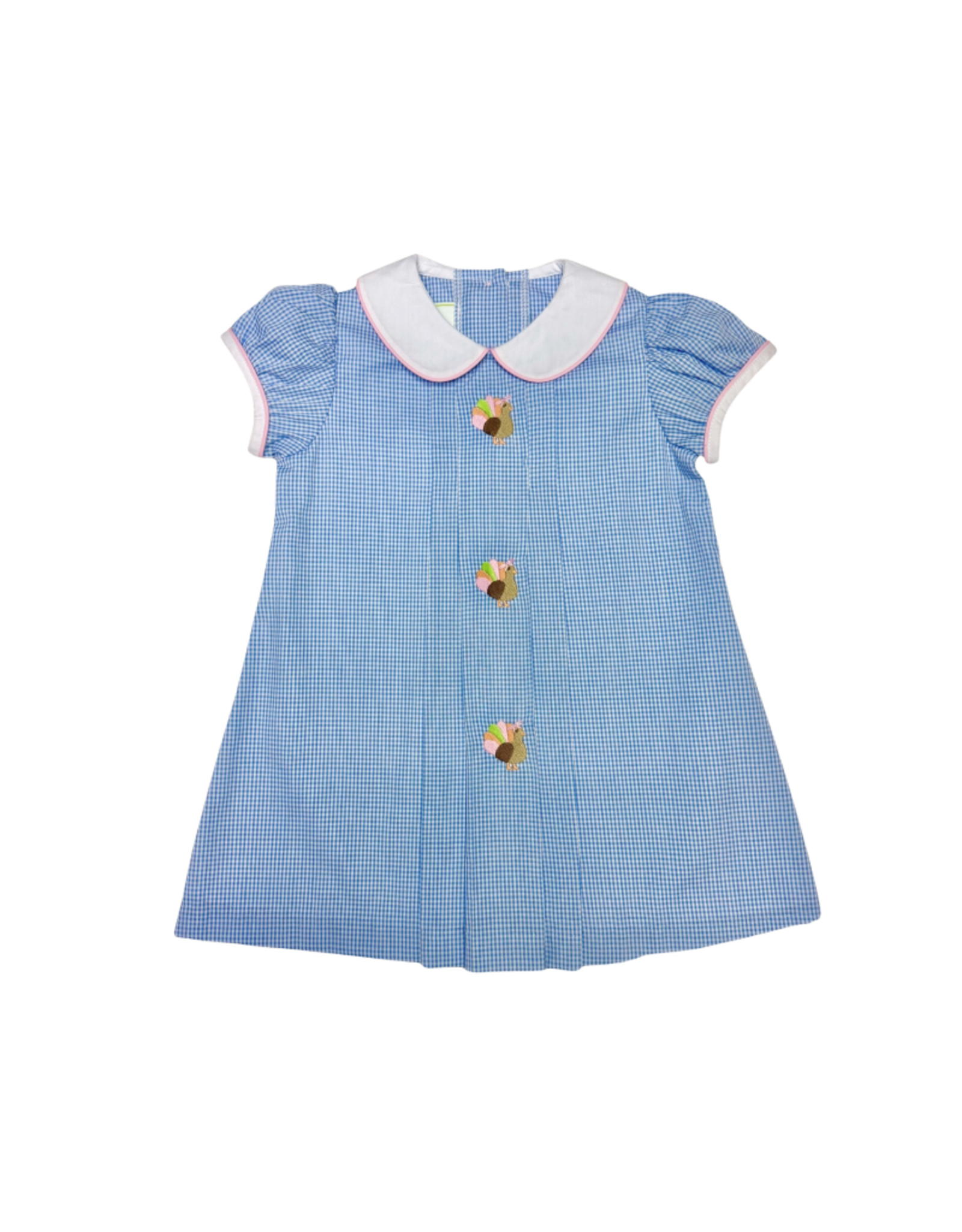 Zuccini Turkey Robyn Dress, Periwinkle Mini Gingham