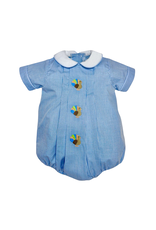 Zuccini Turkey Liam Bubble, Periwinkle Mini Gingham