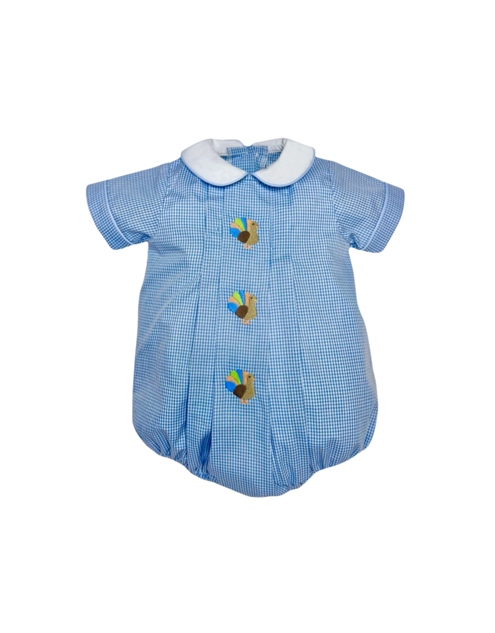 Zuccini Turkey Liam Bubble, Periwinkle Mini Gingham