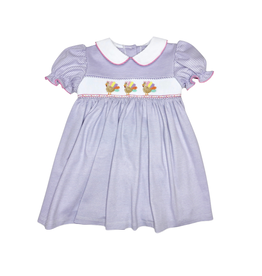 Zuccini Turkey Marion Dress, Lavender Bitty Stripe