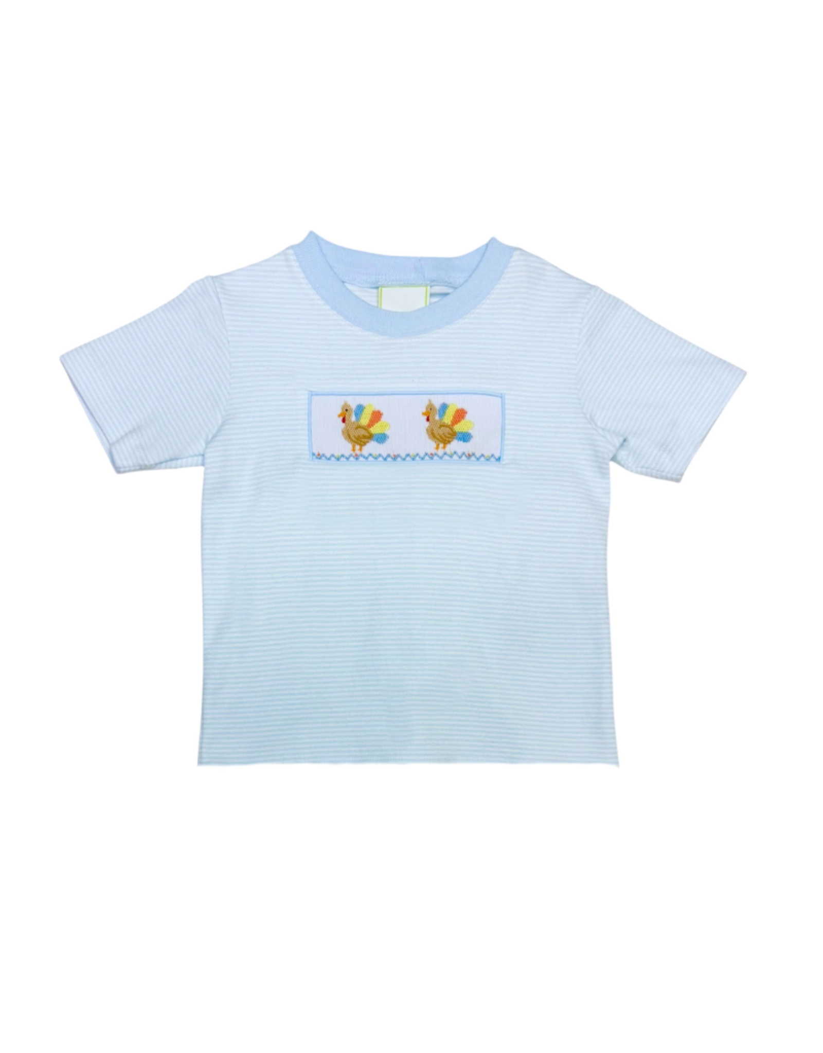 Zuccini Turkey Harry's Play Tee SS, Light Blue Bitty Stripe Knit