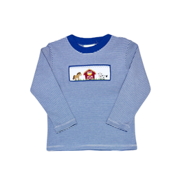 Zuccini Farm Harry's Play Tee SS, Royall Blue Bitty Knit