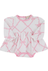 The Beaufort Bonnet Company LS Daisy Diaper Cover Dress, Belle Meade Bow