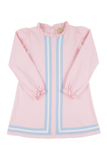 The Beaufort Bonnet Company Lizzie`s Luxe Leisure Dress, Palm Beach Pink and Beale St Blue
