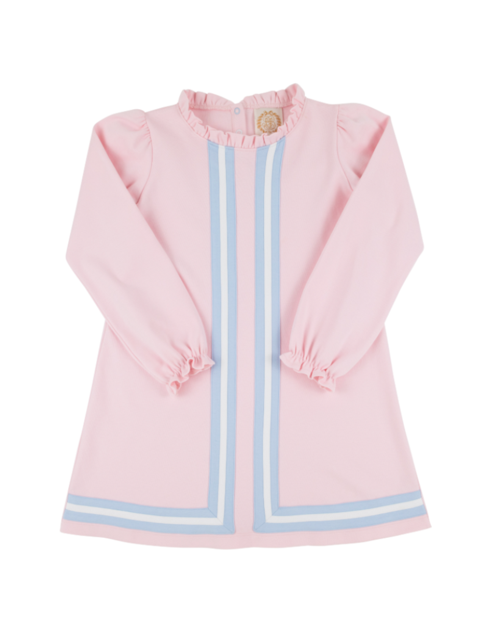 The Beaufort Bonnet Company Lizzie`s Luxe Leisure Dress, Palm Beach Pink and Beale St Blue