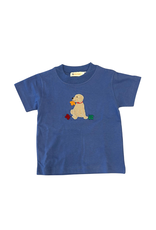 Luigi Dark Chambray SS Top, Lab w Leaves