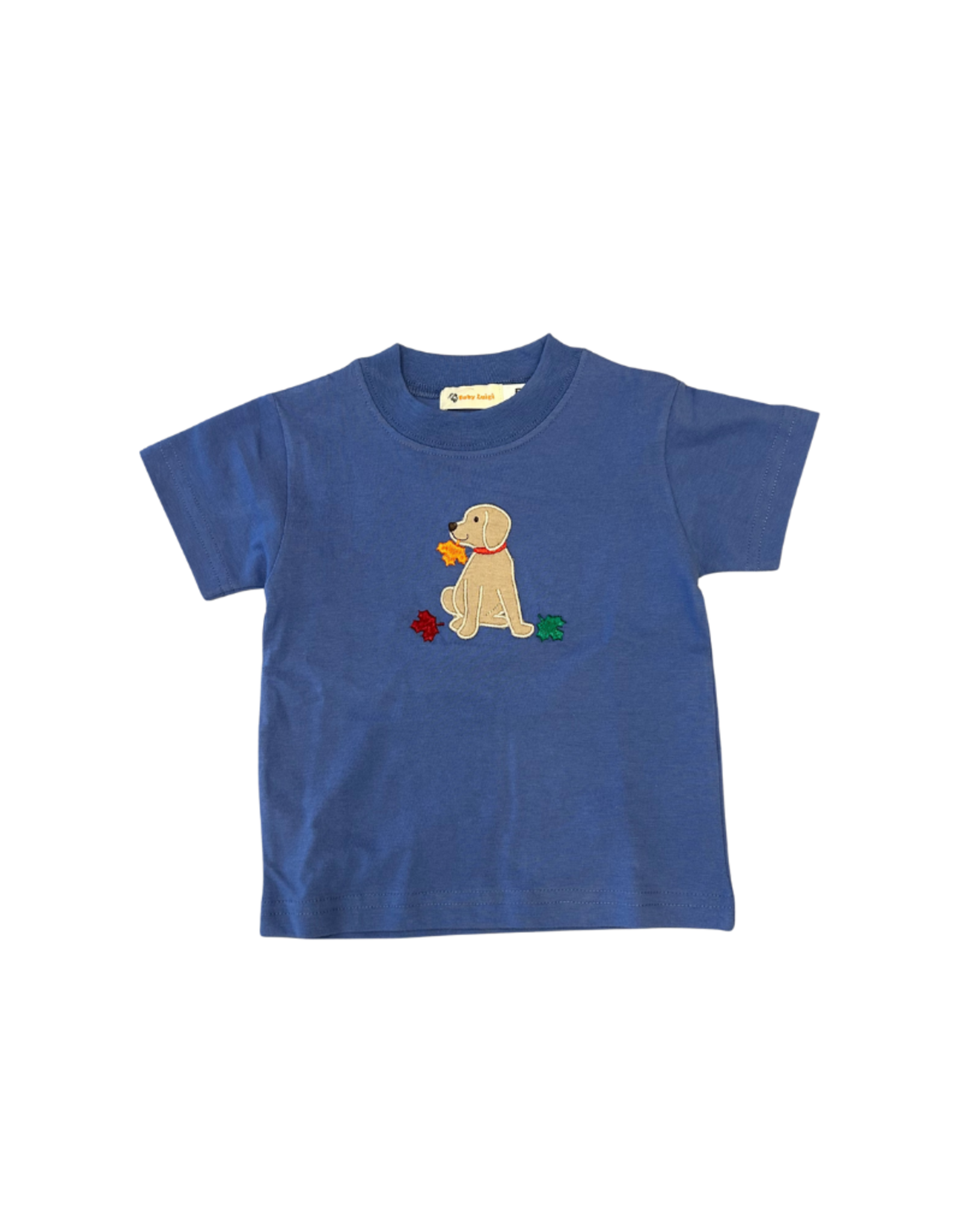 Luigi Dark Chambray SS Top, Lab w Leaves