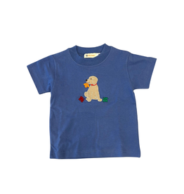 Luigi Dark Chambray SS Top, Lab w Leaves