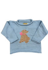 Luigi Light Blue Roll Neck Sweater with Lab