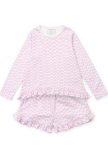 Lila + Hayes Rorie Girls Short Set, Pretty Pink Bows