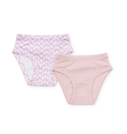 Lila + Hayes Lauren Underwear Set, Bows/Light Pink