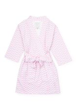 Lila + Hayes Gwen Girls' Spa Wrap, Pretty Pink Bows