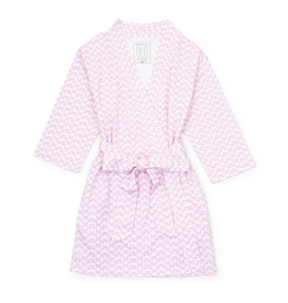 Lila + Hayes Gwen Girls' Spa Wrap, Pretty Pink Bows