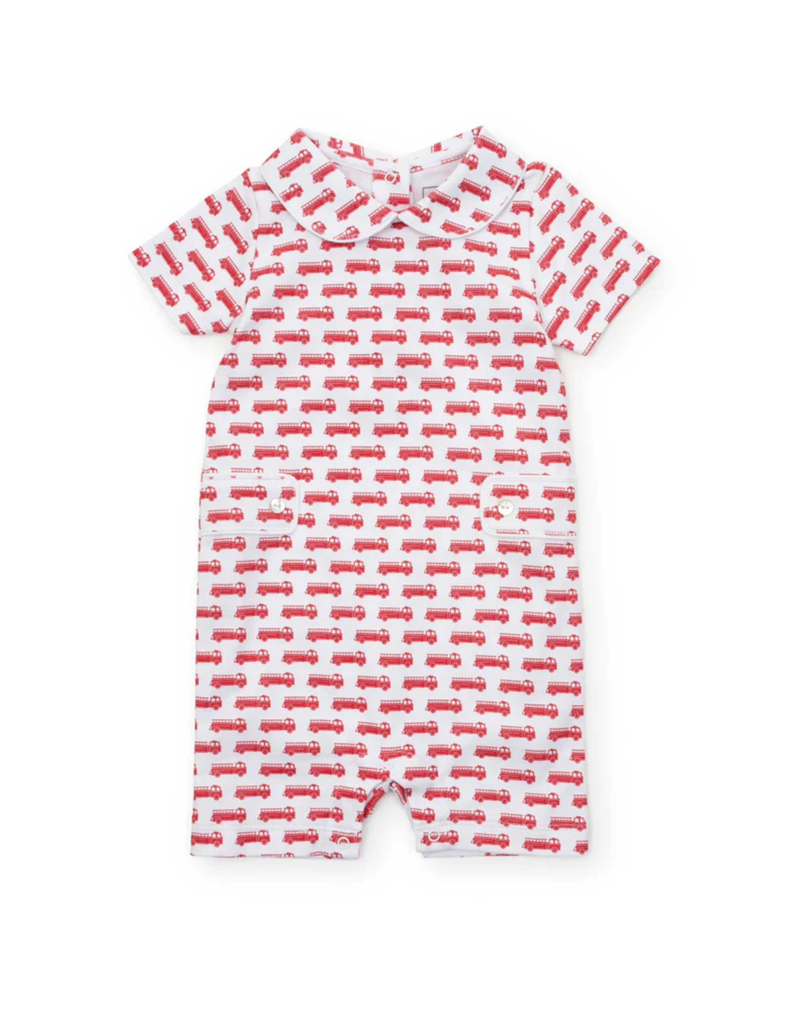 Lila + Hayes Henry Shortall Red Firetruck