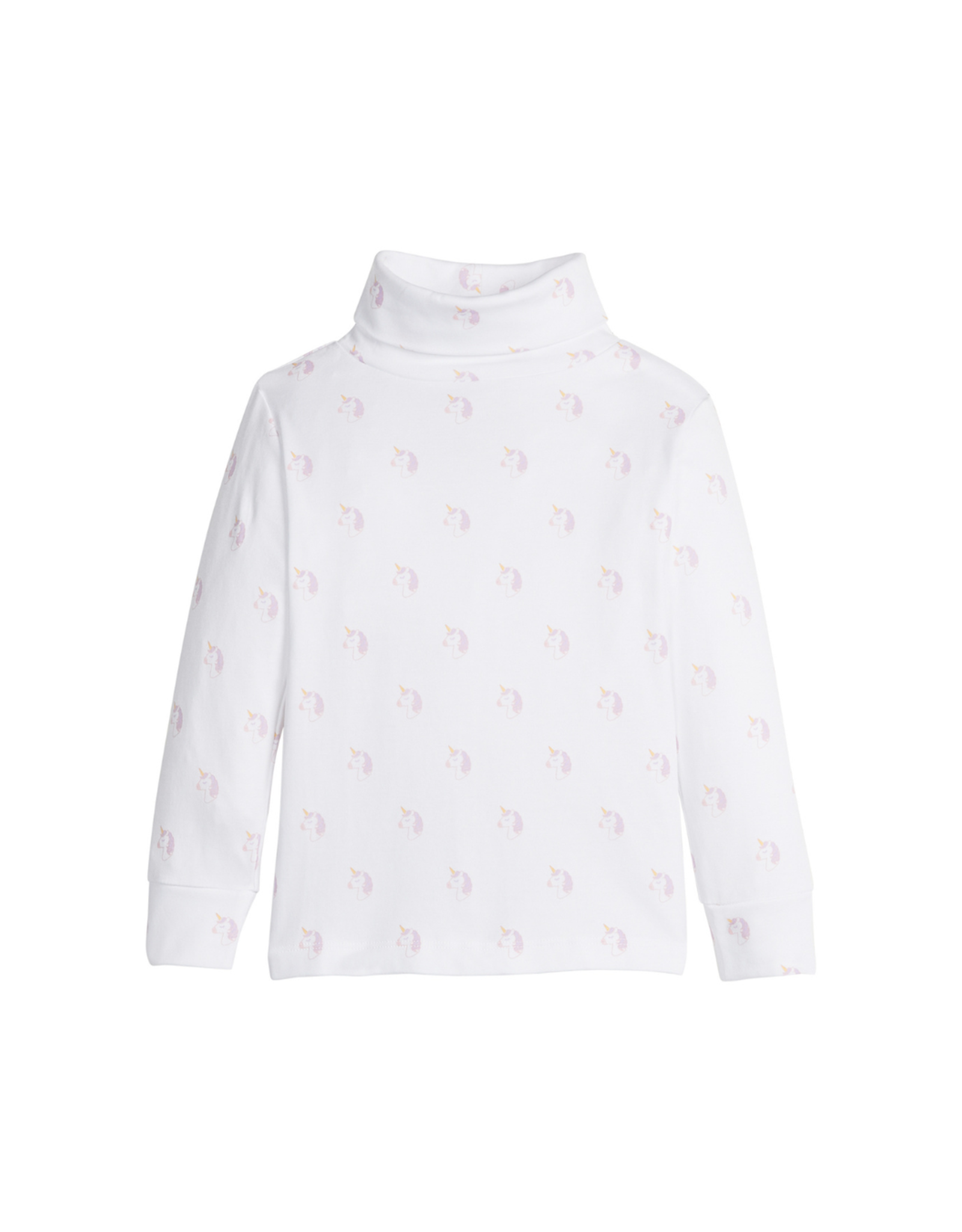 Little English Unicorn Printed Turtleneck