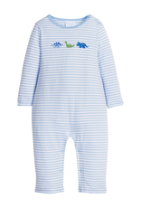 Little English Embroidered Romper - Dinosaur