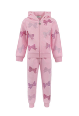 Lola and the Boys Crystal Bow Jogger Set