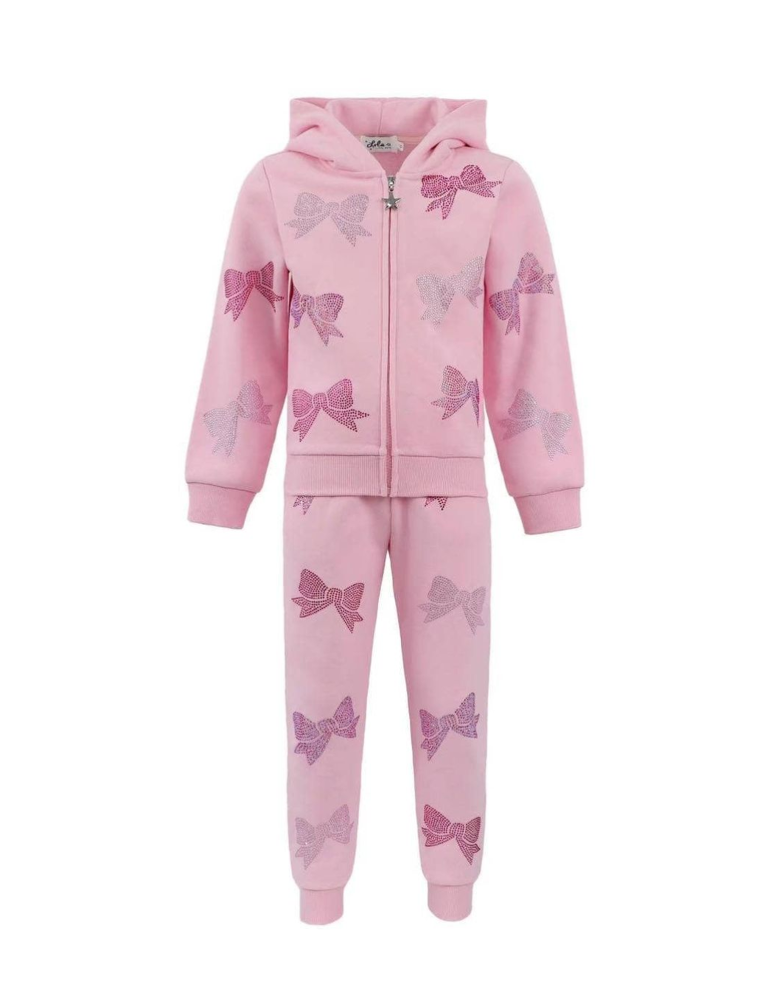 Lola and the Boys Crystal Bow Jogger Set