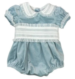 Lulu Bebe LLC Sky Ice Blue Velvet Bubble