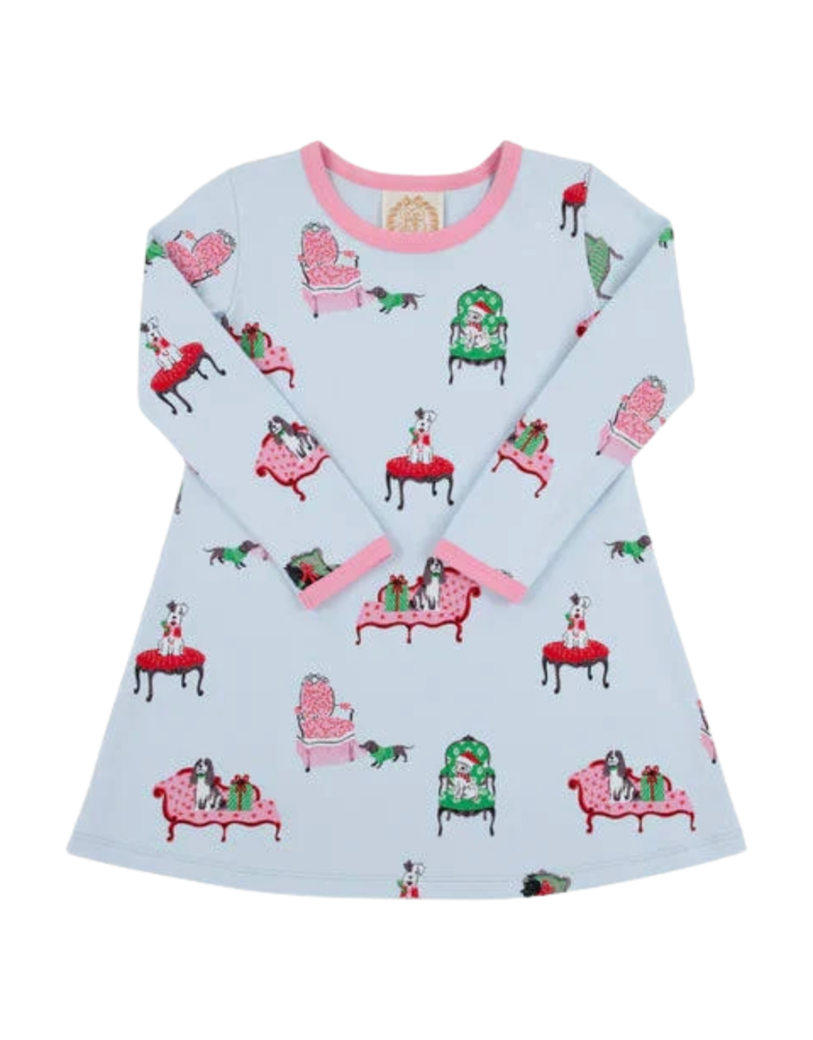 The Beaufort Bonnet Company Polly Play Dress LS, Paw- recious