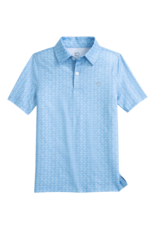 Southern Tide Driver Skipping Jacks Performance Polo - Ocean Channel
