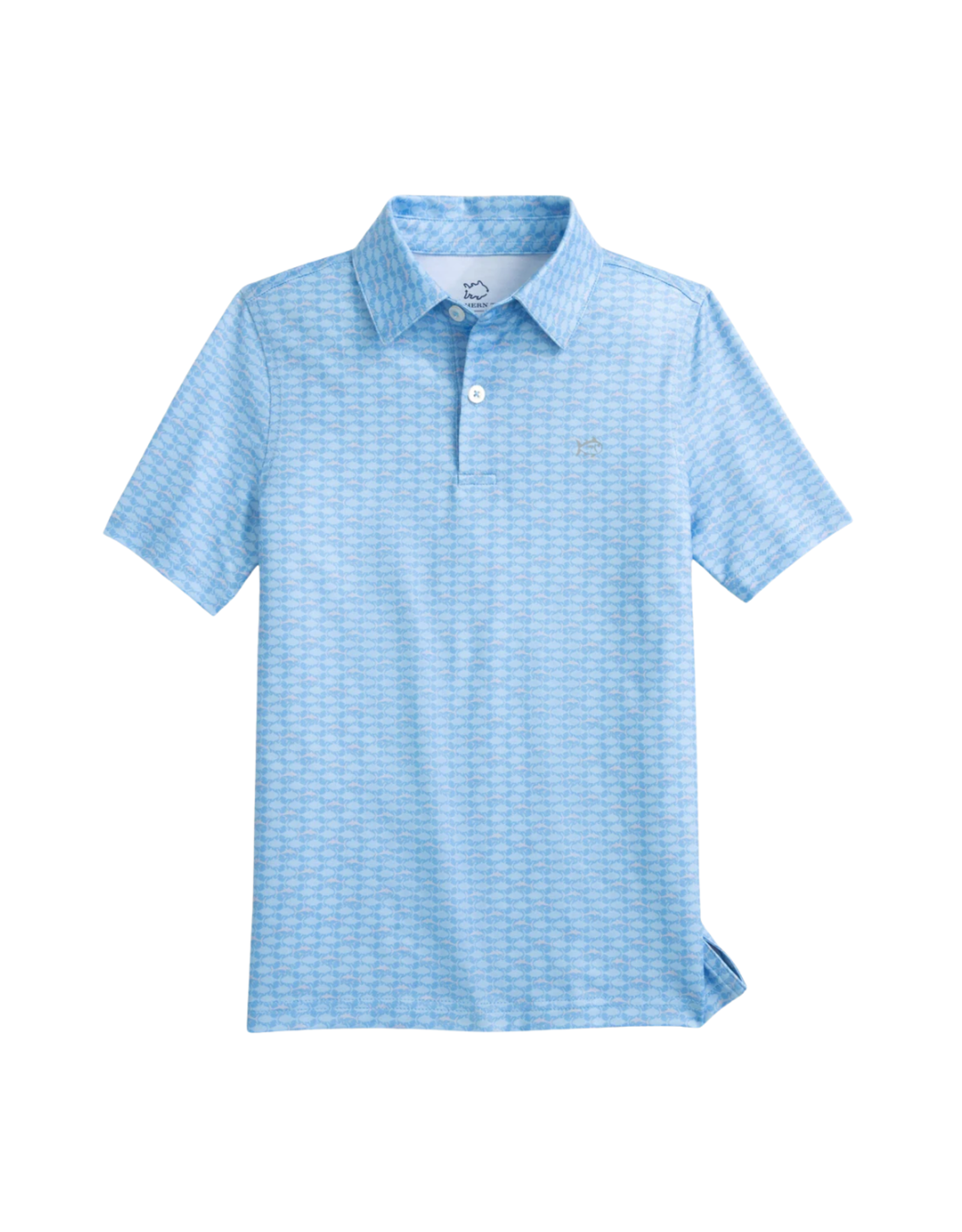 Southern Tide Driver Skipping Jacks Performance Polo - Ocean Channel