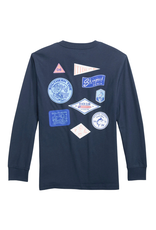 Southern Tide LS ST Stickers Tee