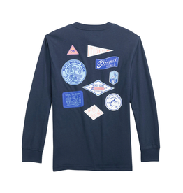 Southern Tide LS ST Stickers Tee