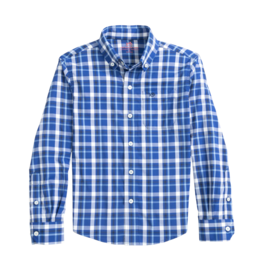 Southern Tide River Ridge Plaid Sportshirt - Surf Blue