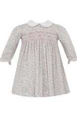 Petit Bebe Carol, Pink Knit Liberty Floral Dress, LS