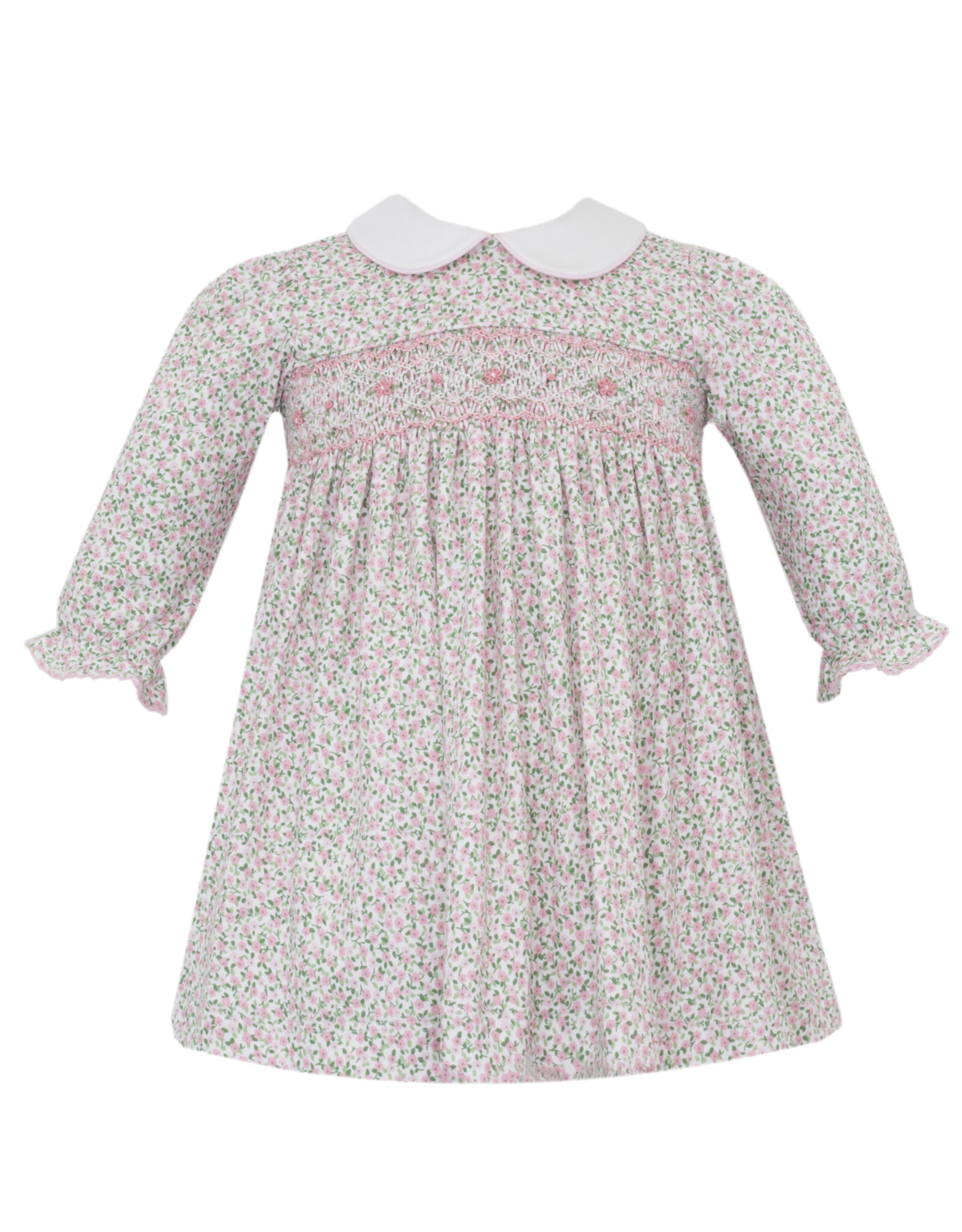Petit Bebe Carol, Pink Knit Liberty Floral Dress, LS